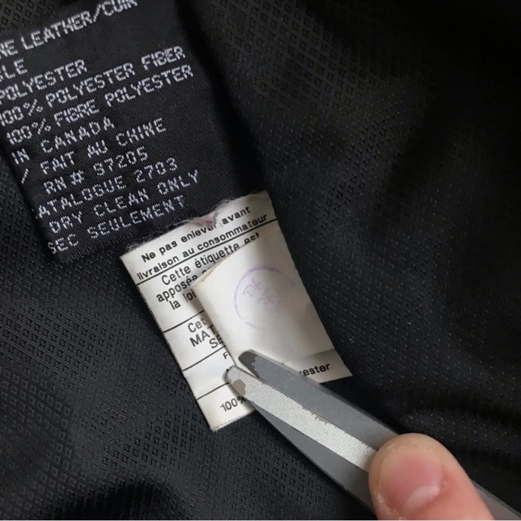 Danier coat genuine leather cinch waist faux fur removable collar - Picture 9 of 14